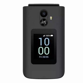 TCL T435SPP Go Flip 3 3.2'' 4G LTE 1GB RAM 16GB Storage Verizon Prepaid Phone, Stone Gray Cell Phone