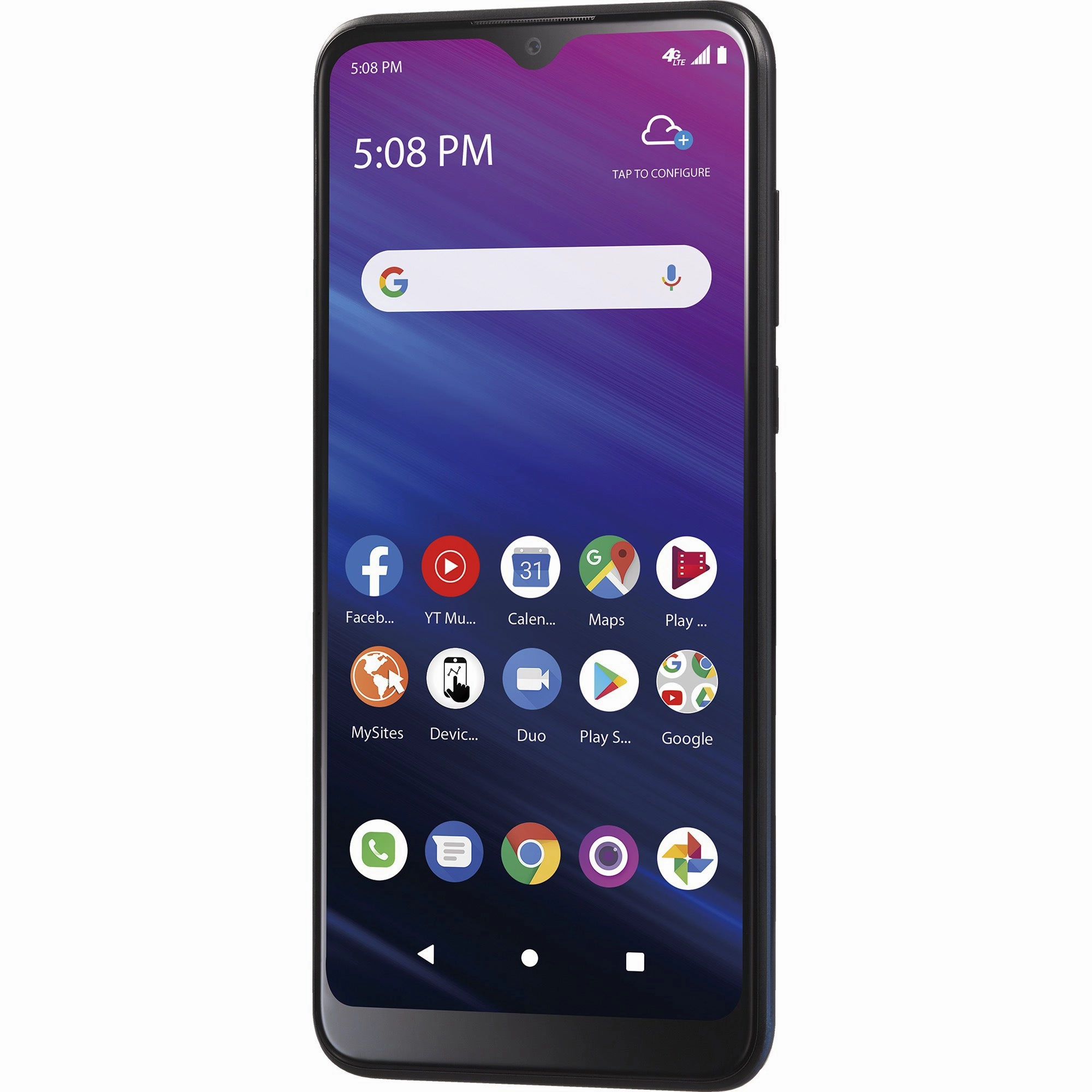 TCL WFMALA508DGP5 6.22'' HD  A2X 32GB Android Black Prepaid Smartphone - Walmart Family Mobile Cell Phone