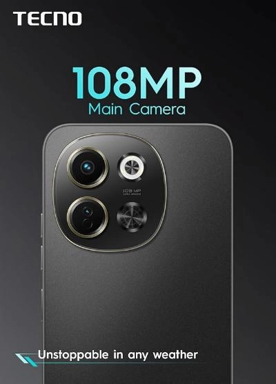 Tecno Spark 30 5G, 6GB   6GB Extended & 128GB, 6.7Inch, 5000MAh, Midnight Shadow