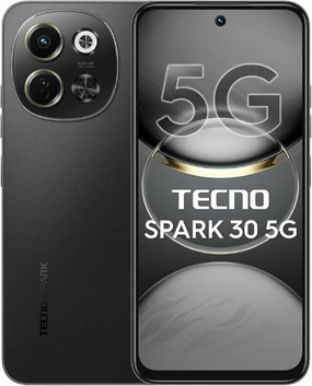 Tecno Spark 30 5G, 6GB   6GB Extended & 128GB, 6.7Inch, 5000MAh, Midnight Shadow Cell Phone