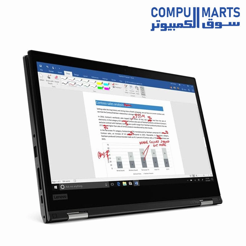 ThinkPad L13 Yoga Gen 2 2n1 convertible - i5-1135G7, 16GB RAM, 512GB SSD, Intel Iris Xe Graphics, 13.3" FHD (1920x1080) IPS 300nits Multi-touch, FingerPrint, Windows 10 Pro   ThinkPad Pen Pro