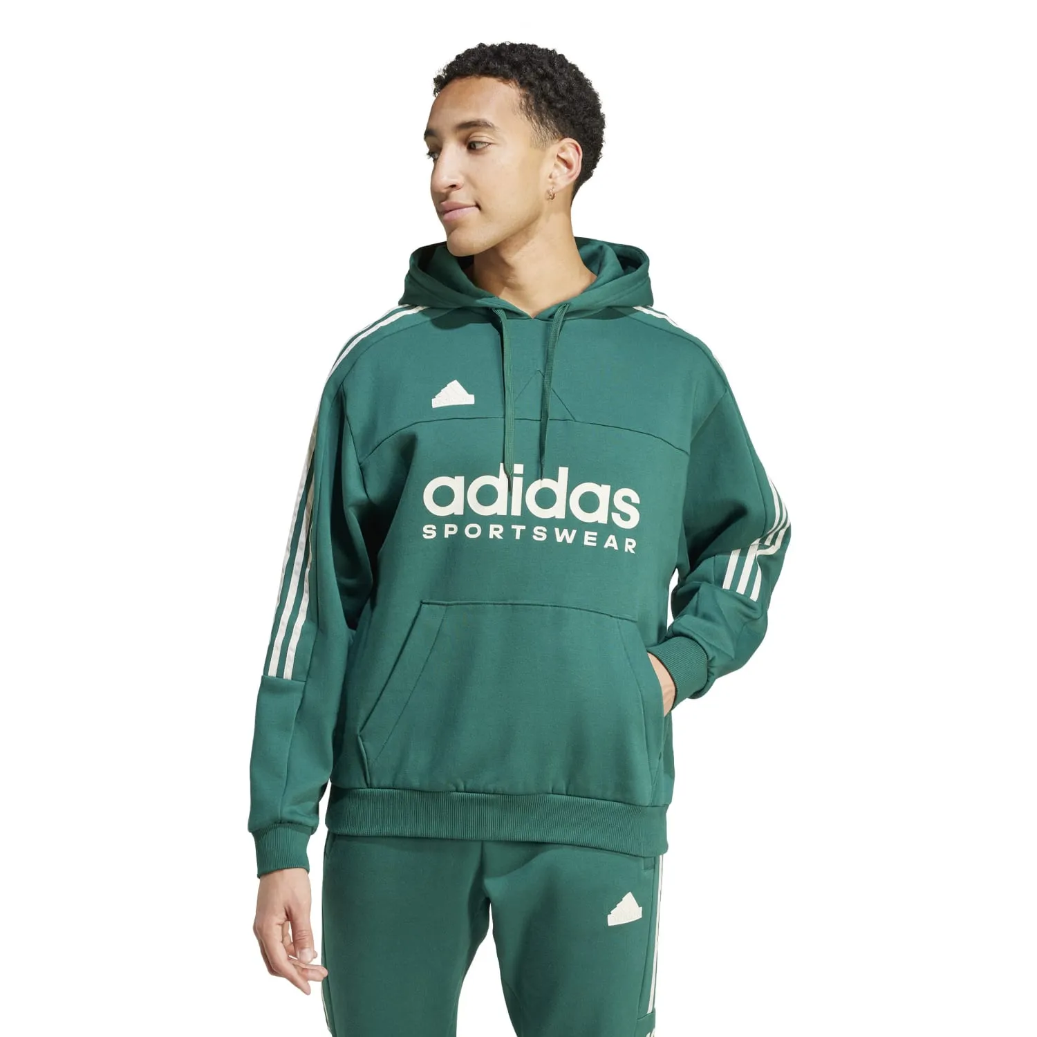 Tiro Fleece Hoody- Mens Clothing_Adidas