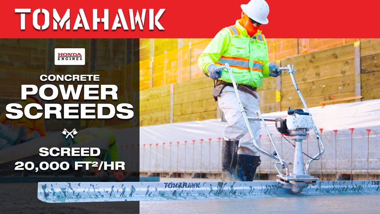Tomahawk PRO Series Honda Power Screed Single Magnesium Blade Bundle (Choose 4ft, 6ft, 8ft, 10ft, 12ft, 14ft, 16ft)