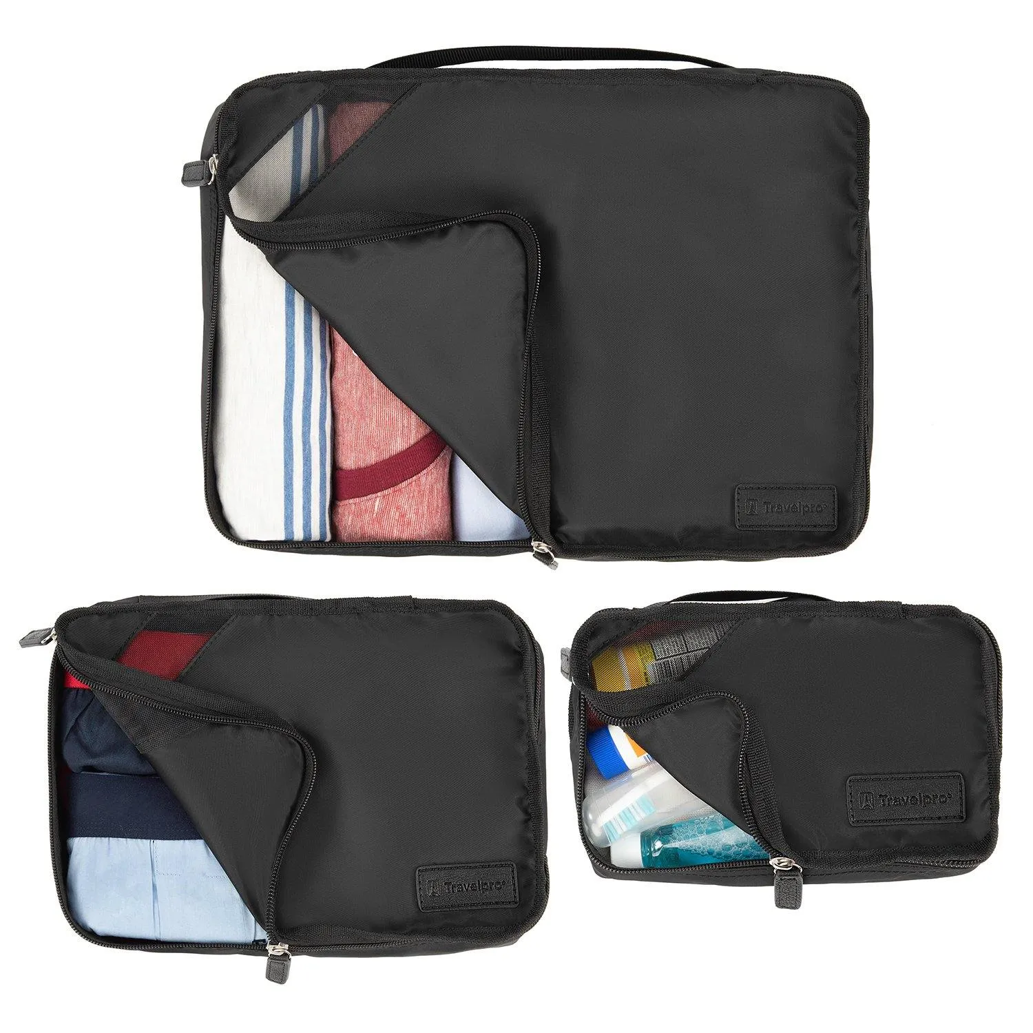 TravelPro Essentials 3-Pack Packing Cube Set Bags Travelpro