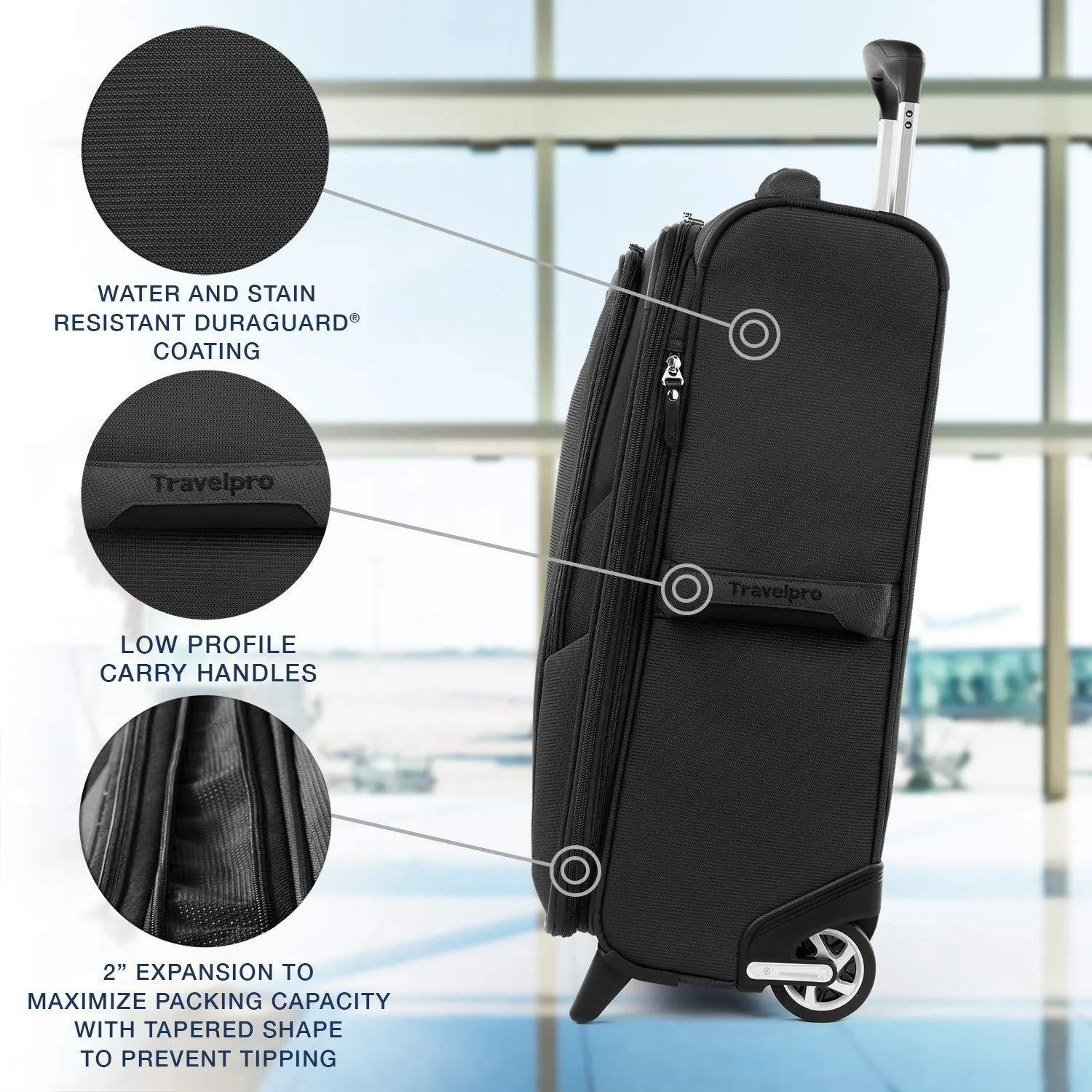 TravelPro Maxlite 5 22" 2-Wheel Carry-On Luggage Bags Travelpro
