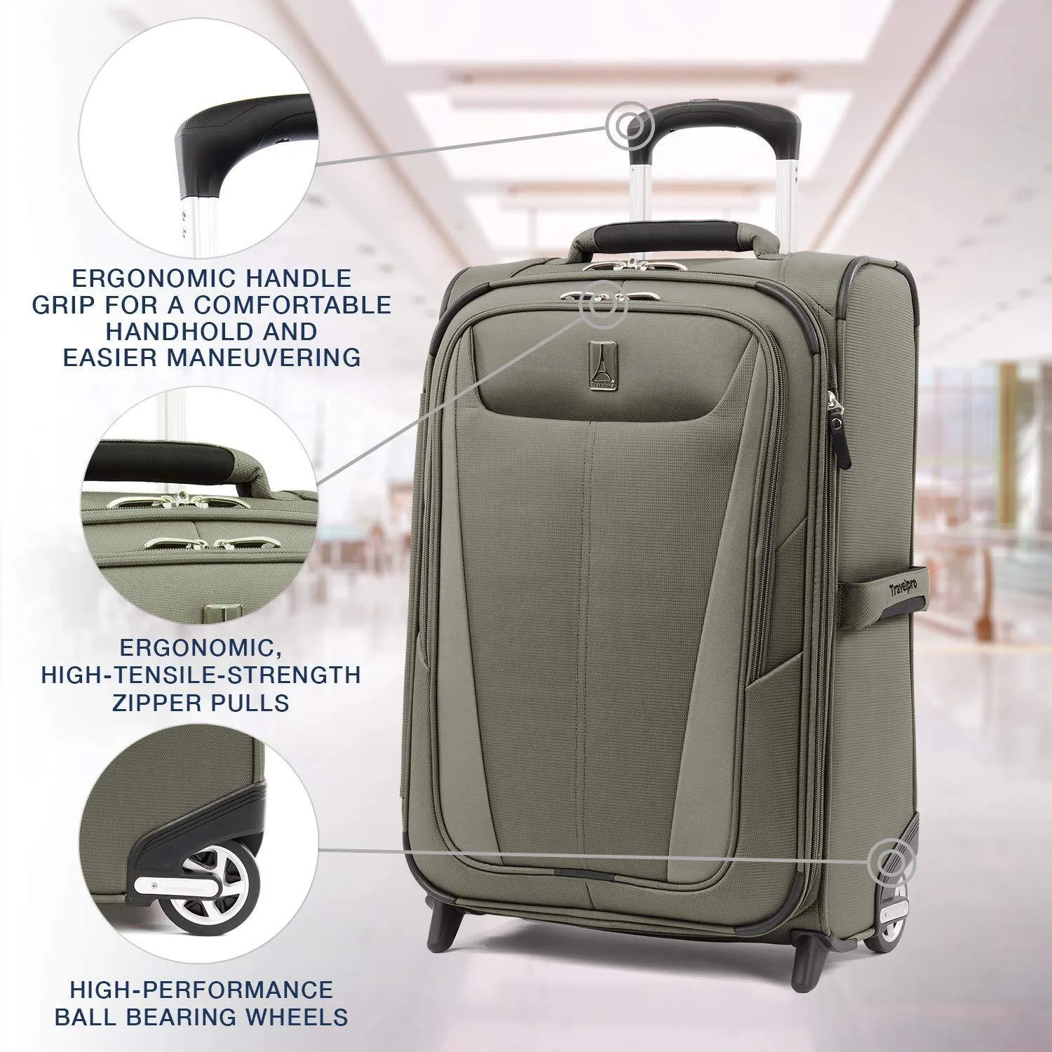 TravelPro Maxlite 5 22" 2-Wheel Carry-On Luggage Bags Travelpro