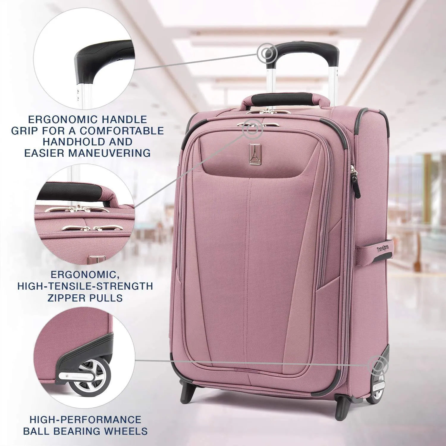 TravelPro Maxlite 5 22" 2-Wheel Carry-On Luggage Bags Travelpro