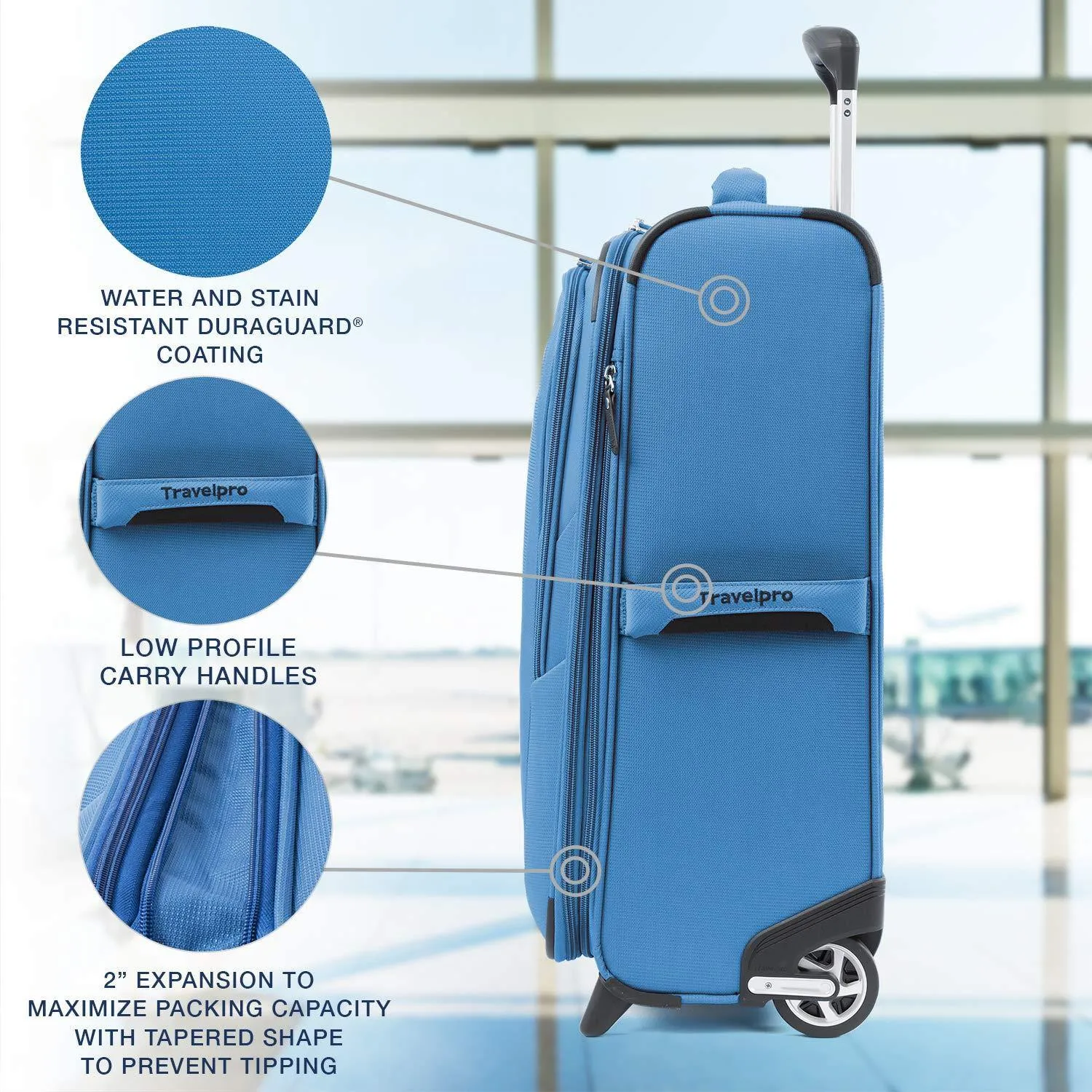 TravelPro Maxlite 5 22" 2-Wheel Carry-On Luggage Bags Travelpro