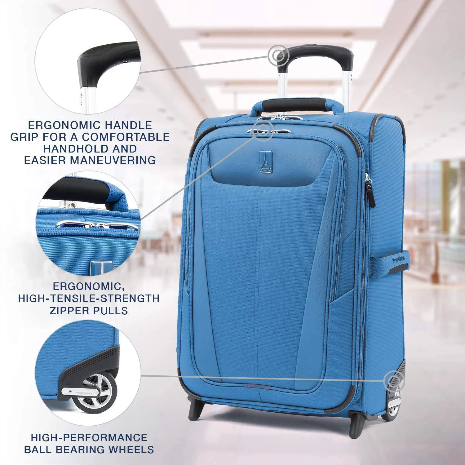 TravelPro Maxlite 5 22" 2-Wheel Carry-On Luggage Bags Travelpro