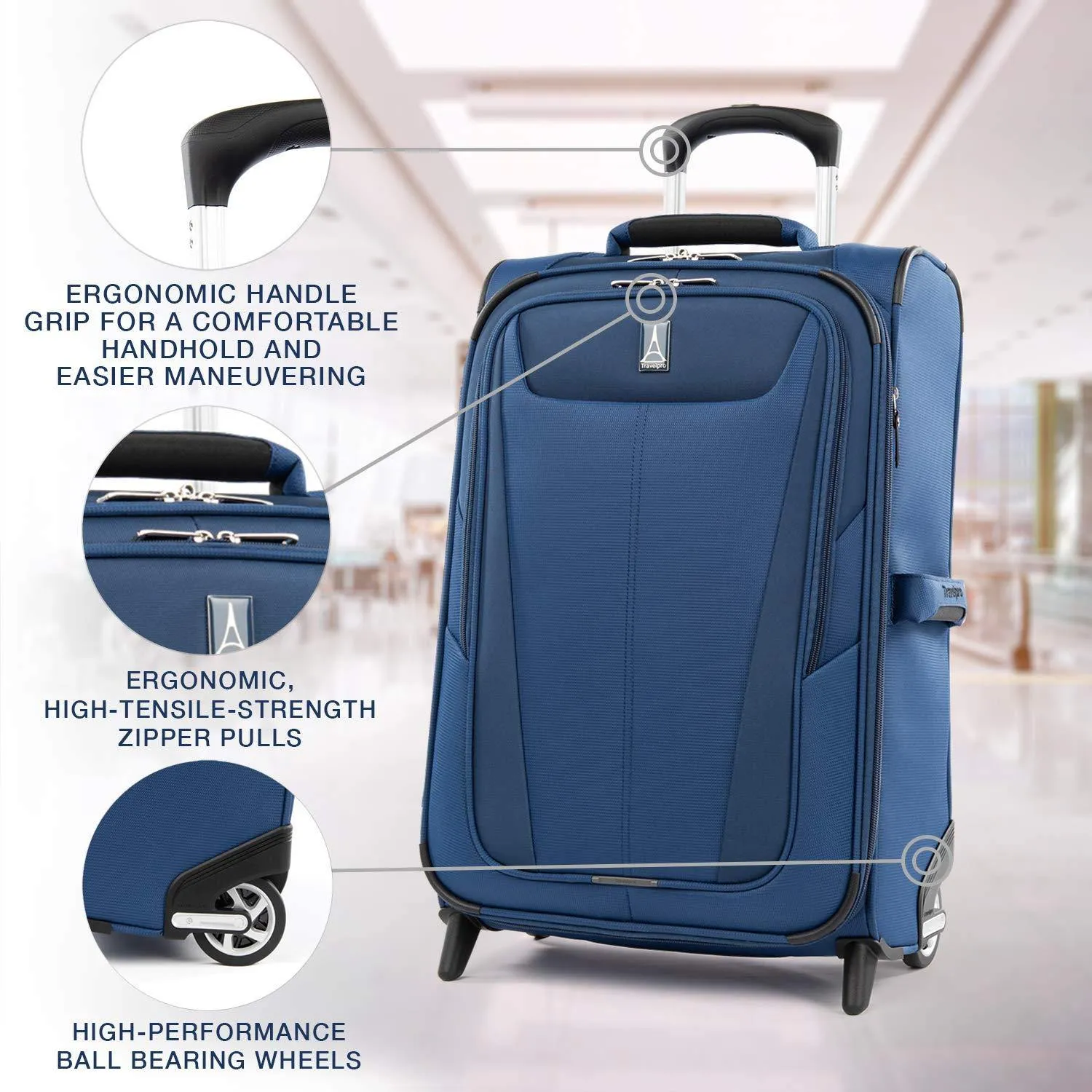 TravelPro Maxlite 5 22" 2-Wheel Carry-On Luggage Bags Travelpro