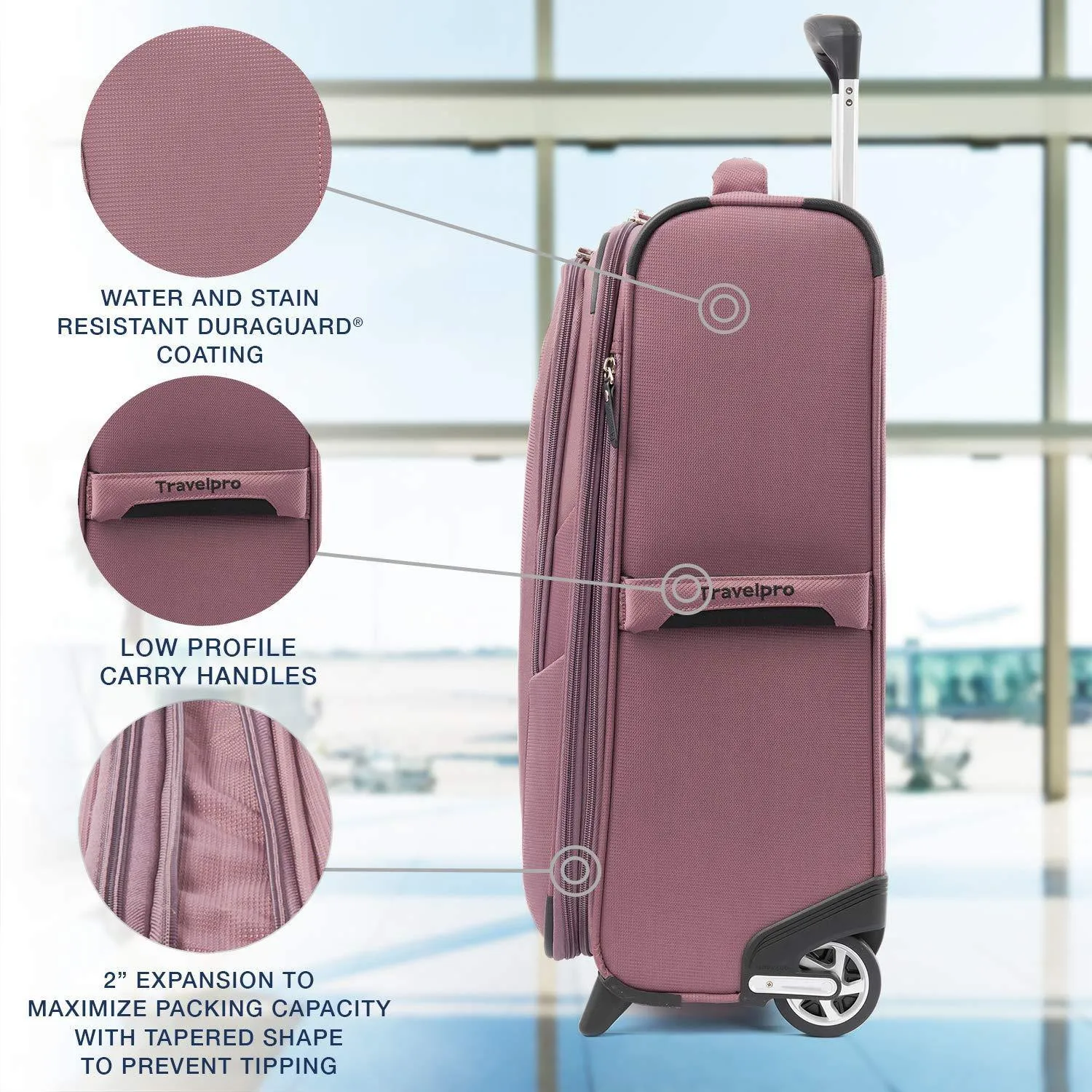 TravelPro Maxlite 5 22" 2-Wheel Carry-On Luggage Bags Travelpro