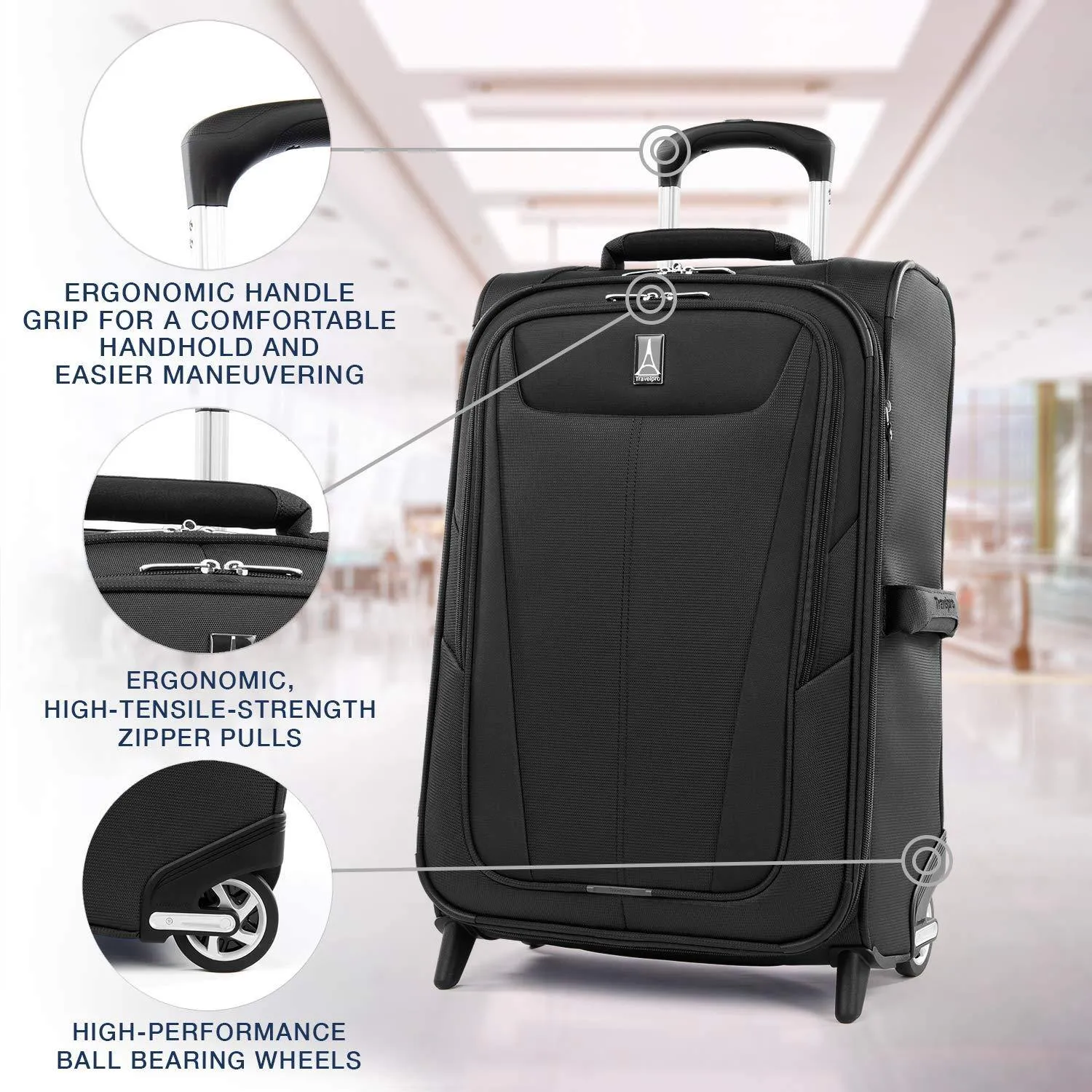 TravelPro Maxlite 5 22" 2-Wheel Carry-On Luggage Bags Travelpro