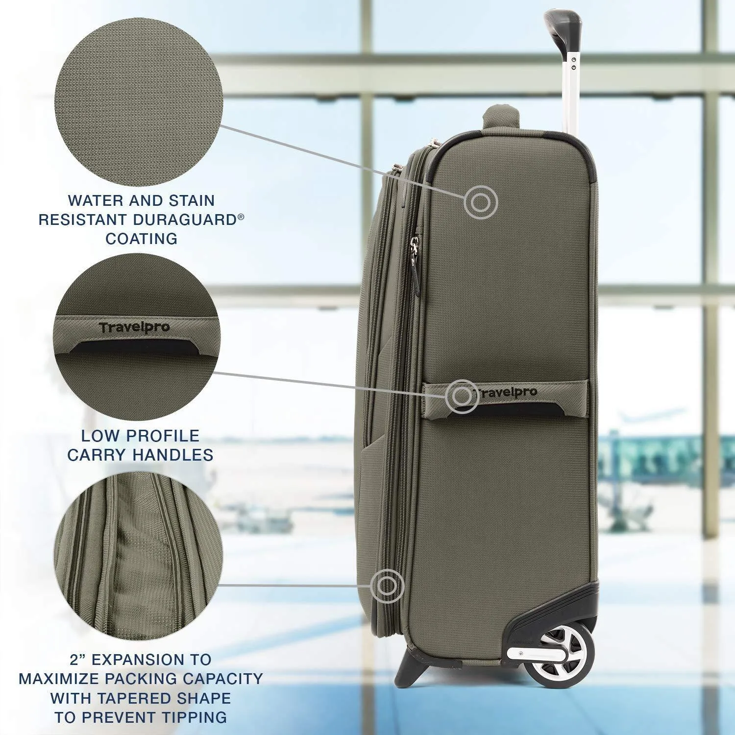 TravelPro Maxlite 5 22" 2-Wheel Carry-On Luggage Bags Travelpro