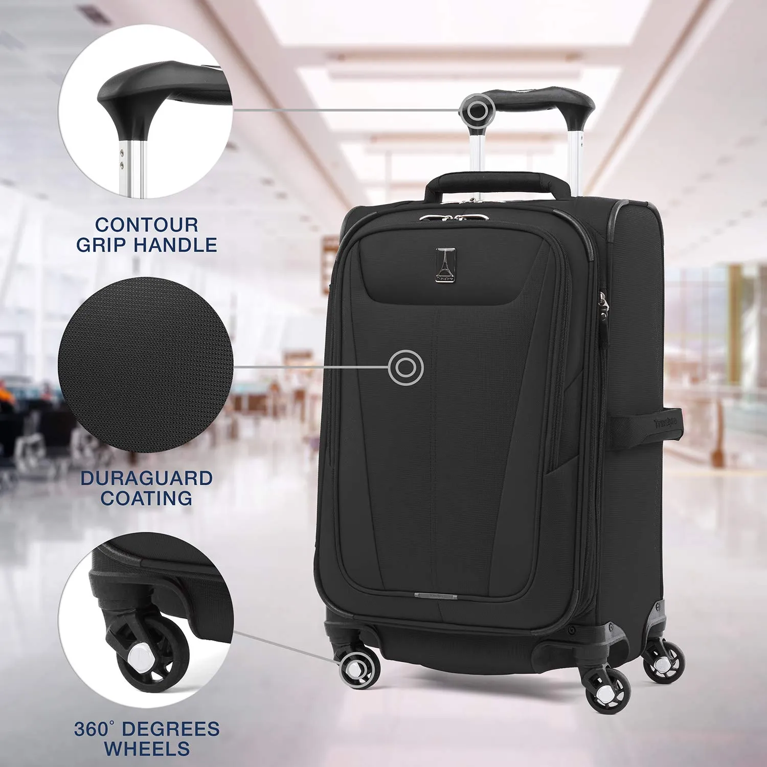 Travelpro Maxlite 5 Carry-On 21-Inch 4-Wheel Softside Luggage Bags Travelpro
