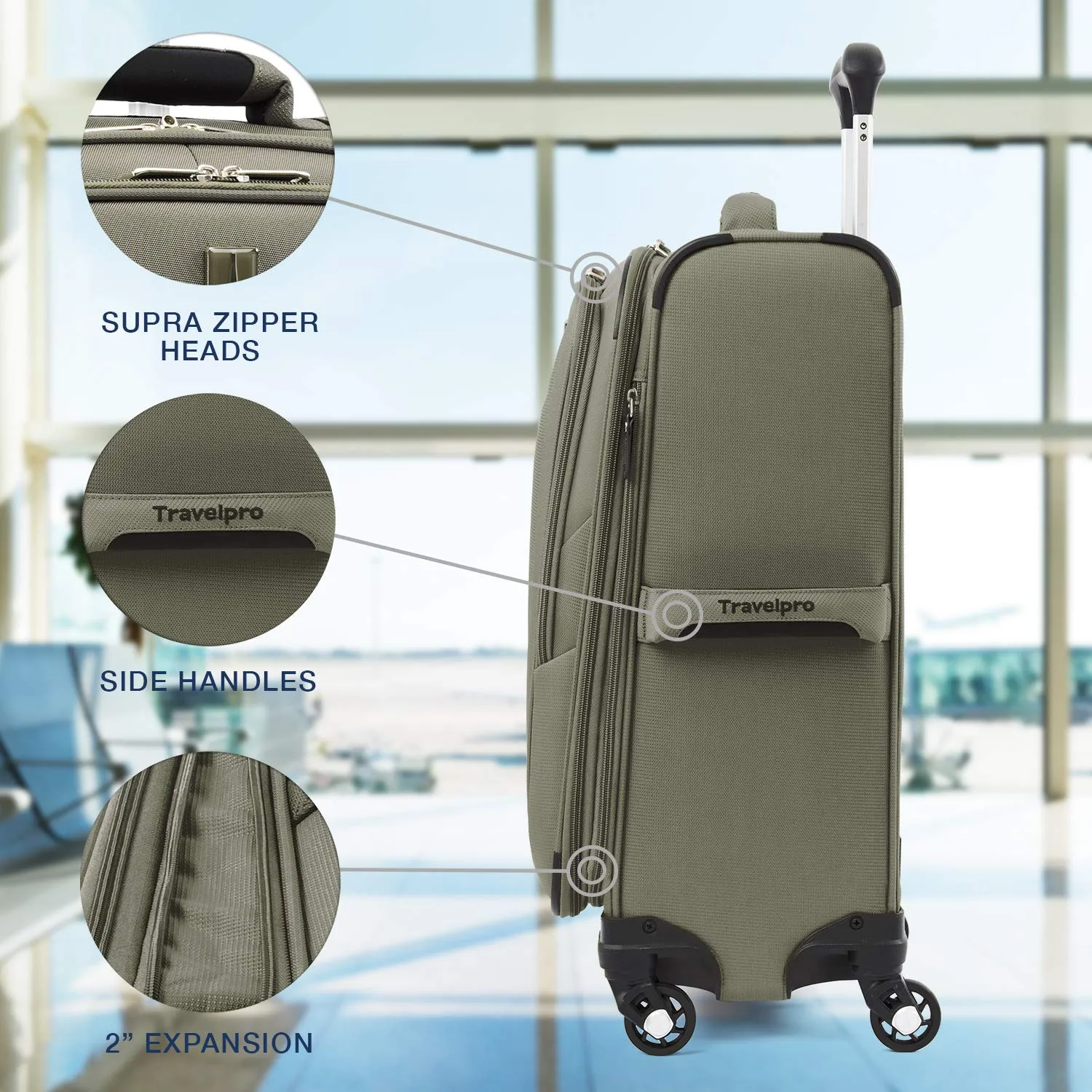 Travelpro Maxlite 5 Carry-On 21-Inch 4-Wheel Softside Luggage Bags Travelpro