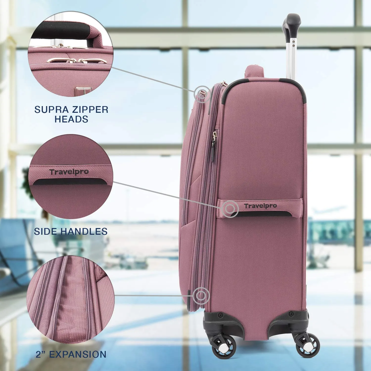 Travelpro Maxlite 5 Carry-On 21-Inch 4-Wheel Softside Luggage Bags Travelpro