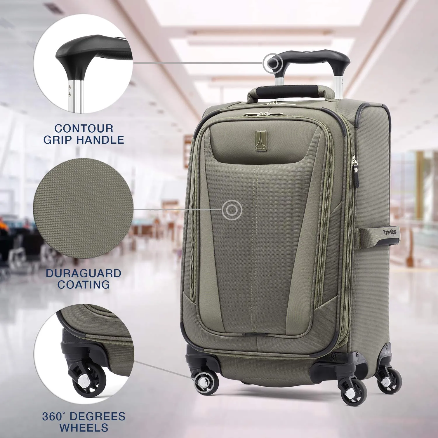 Travelpro Maxlite 5 Carry-On 21-Inch 4-Wheel Softside Luggage Bags Travelpro