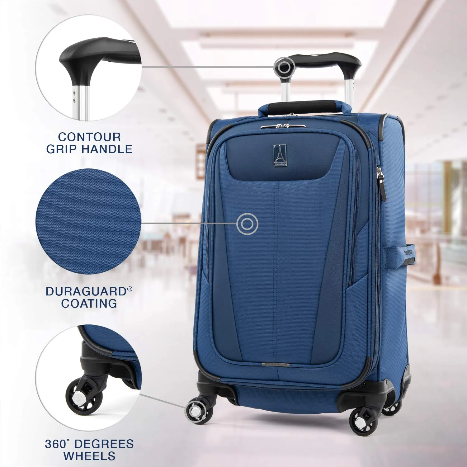 Travelpro Maxlite 5 Carry-On 21-Inch 4-Wheel Softside Luggage Bags Travelpro