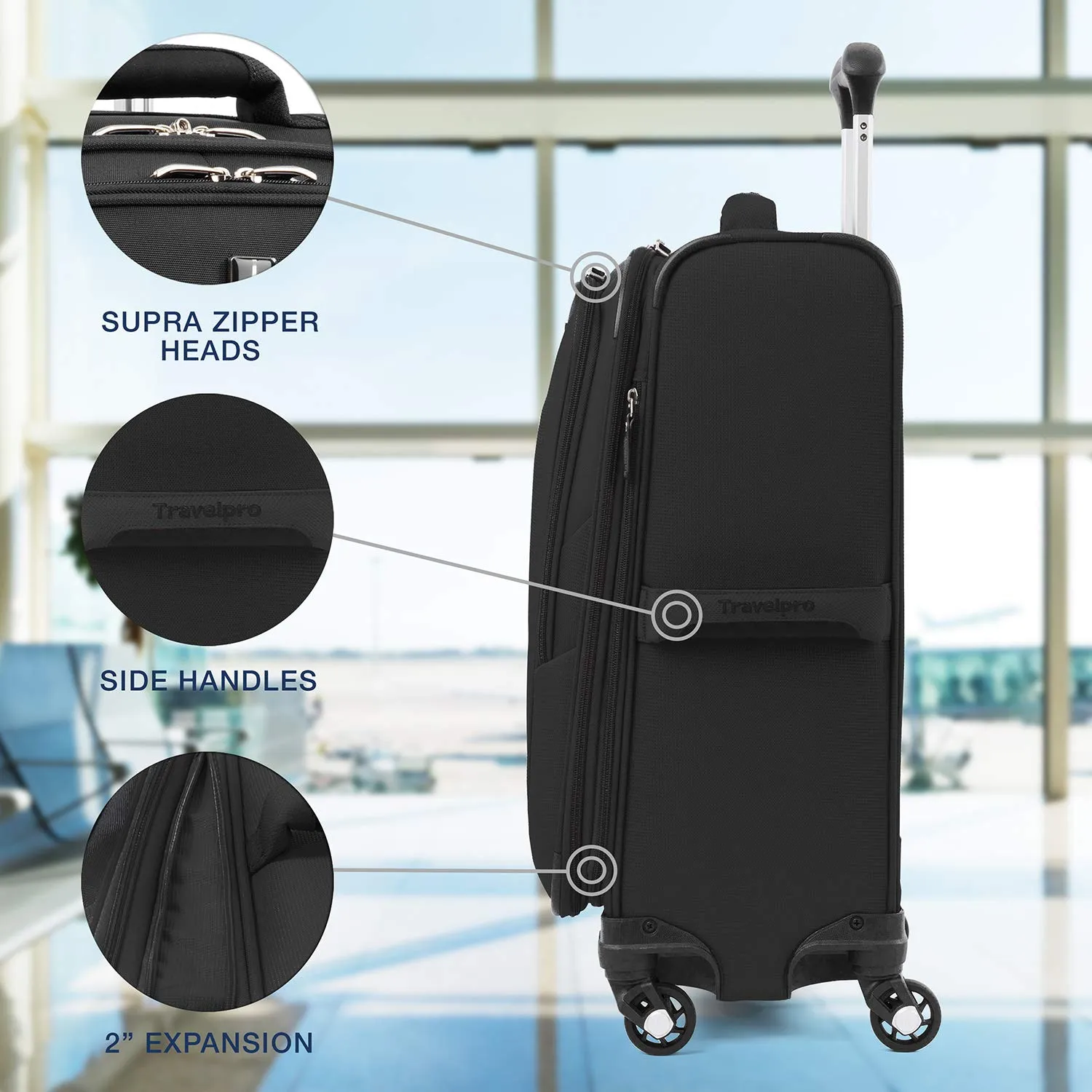 Travelpro Maxlite 5 Carry-On 21-Inch 4-Wheel Softside Luggage Bags Travelpro