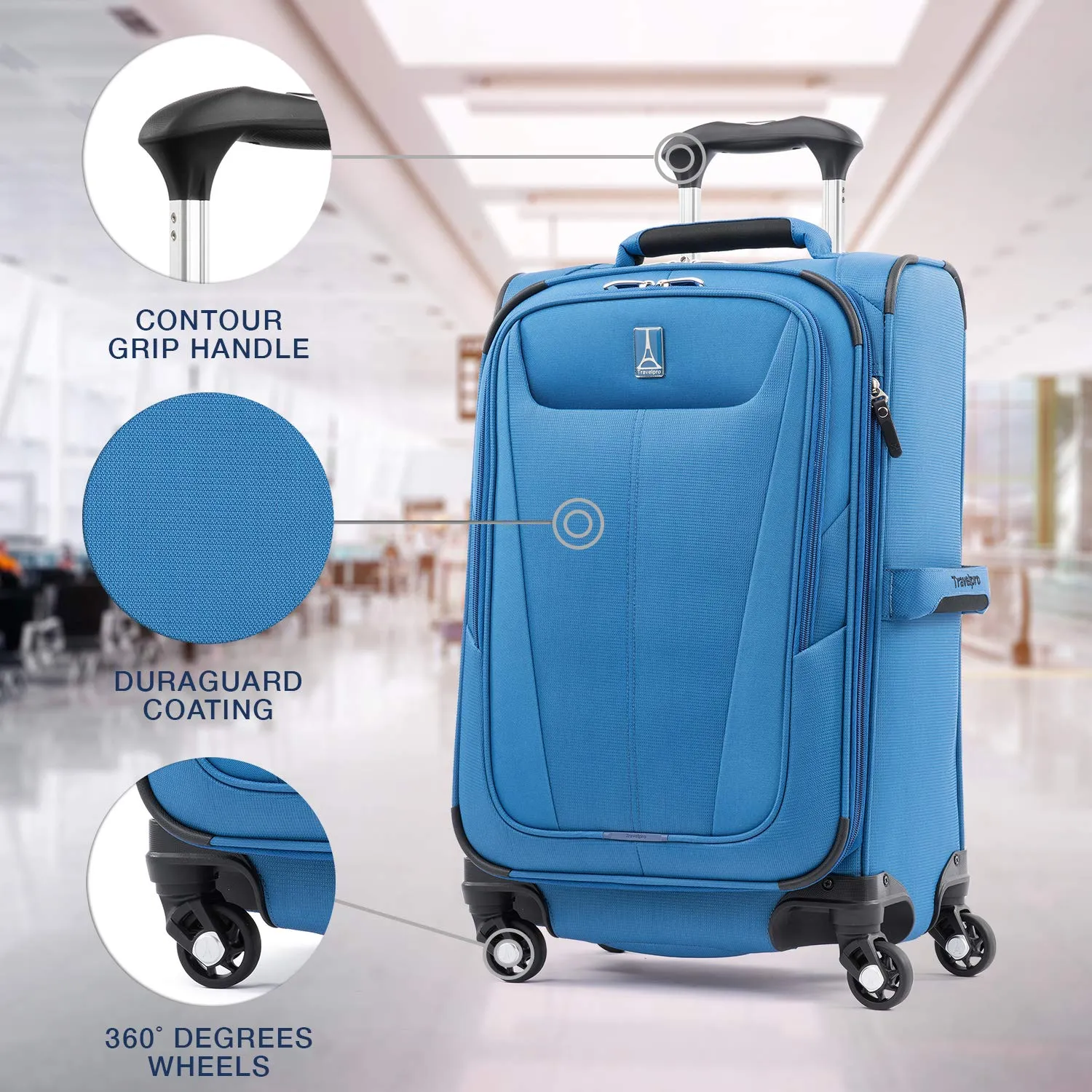 Travelpro Maxlite 5 Carry-On 21-Inch 4-Wheel Softside Luggage Bags Travelpro