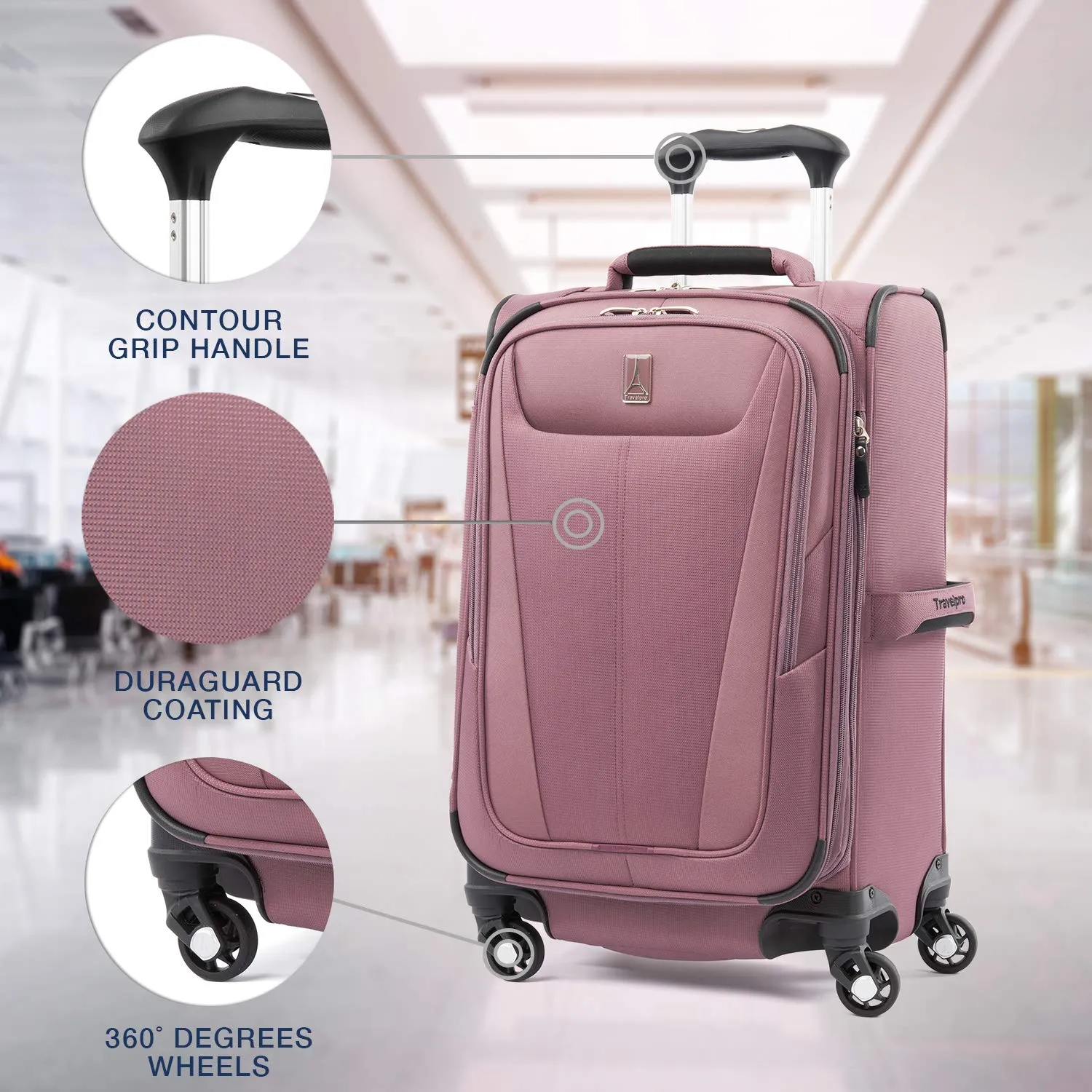 Travelpro Maxlite 5 Carry-On 21-Inch 4-Wheel Softside Luggage Bags Travelpro