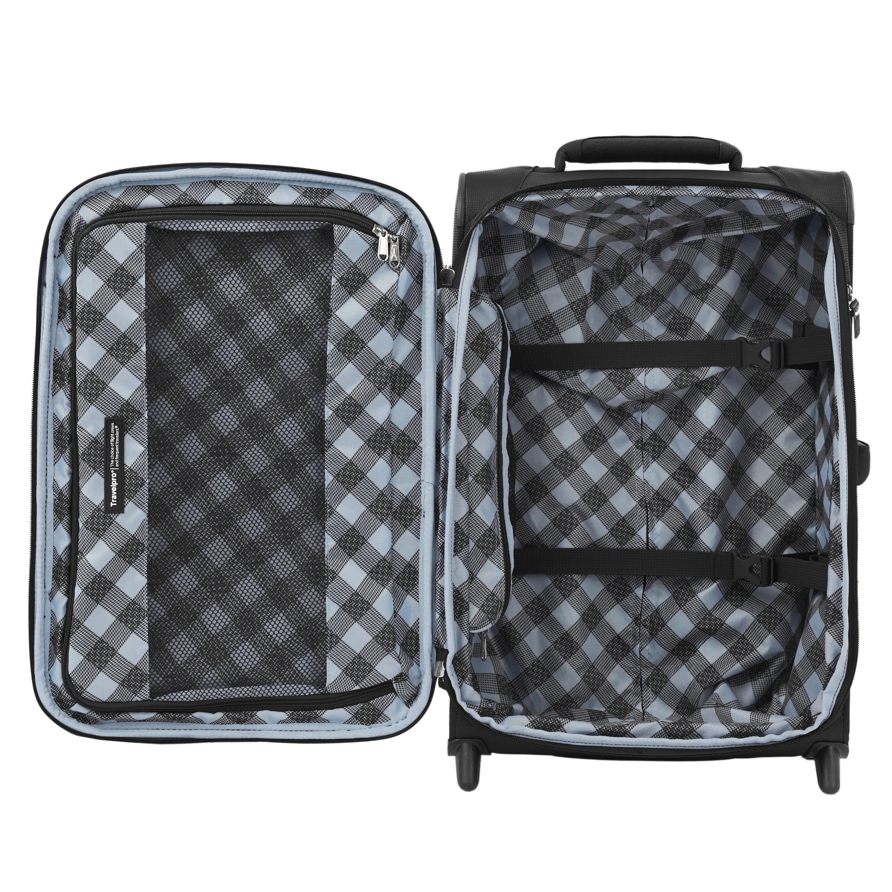 Travelpro Maxlite 5 Softside 2pc Set Expandable Carry On Upright 2 Wheel Luggage/Soft Underseat Tote, Lightweight Suitcase, Men and Women Bags Travelpro