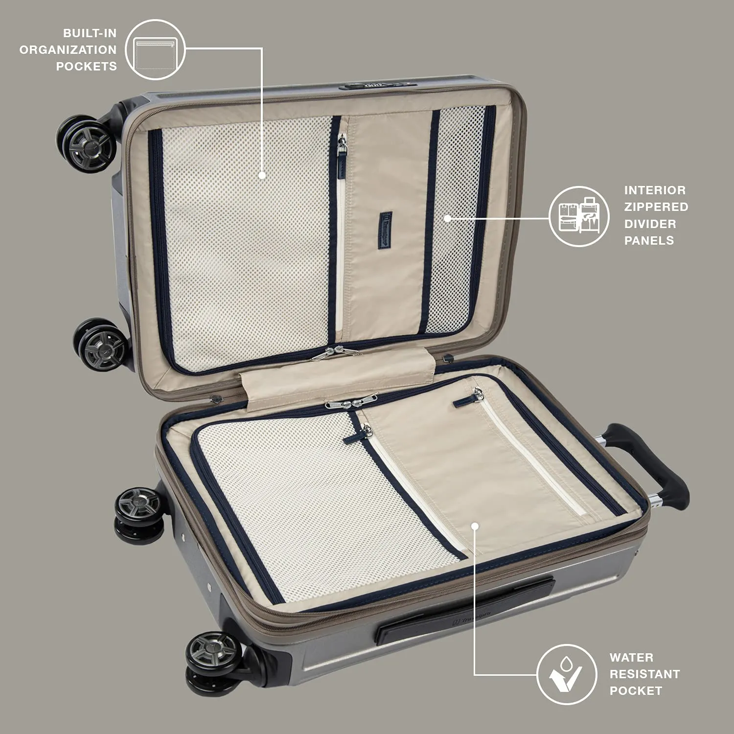 Travelpro Platinum Elite Hardside Expandable Spinner Wheel Luggage TSA Lock Hard Shell Polycarbonate Suitcase, Compact Carry on 20-Inch Bags Travelpro