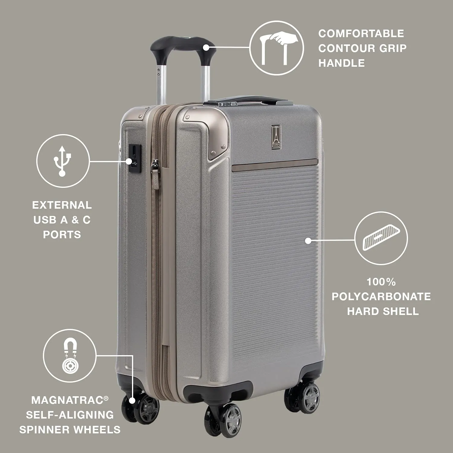 Travelpro Platinum Elite Hardside Expandable22” carry on  Spinner Wheel Luggage TSA Lock Hard Shell Polycarbonate Suitcase Bags Travelpro
