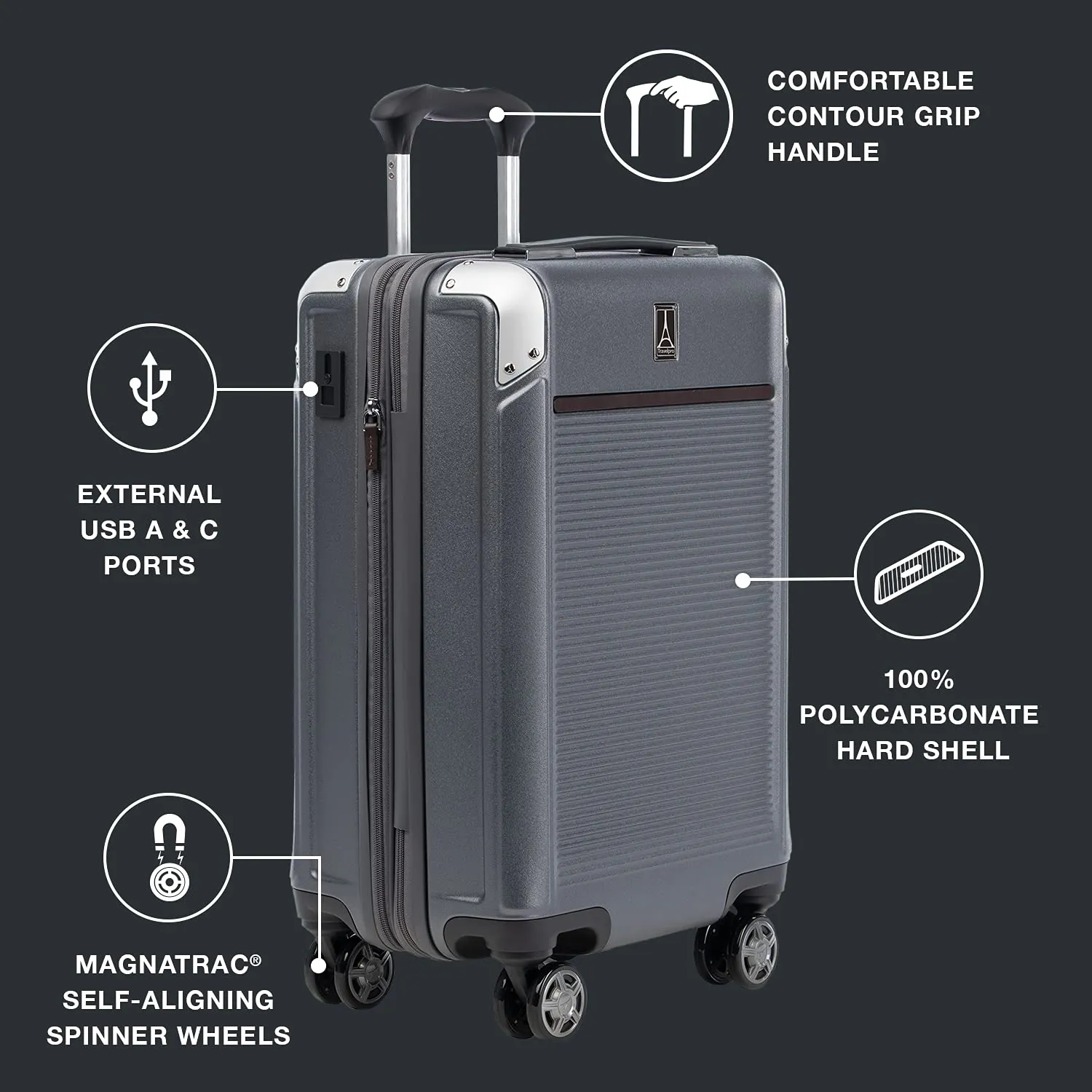 Travelpro Platinum Elite Hardside Expandable22” carry on  Spinner Wheel Luggage TSA Lock Hard Shell Polycarbonate Suitcase Bags Travelpro