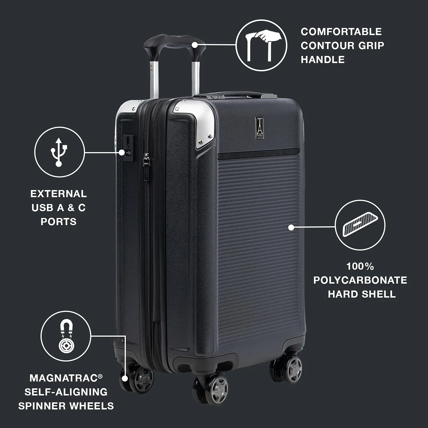 Travelpro Platinum Elite Hardside Expandable22” carry on  Spinner Wheel Luggage TSA Lock Hard Shell Polycarbonate Suitcase Bags Travelpro