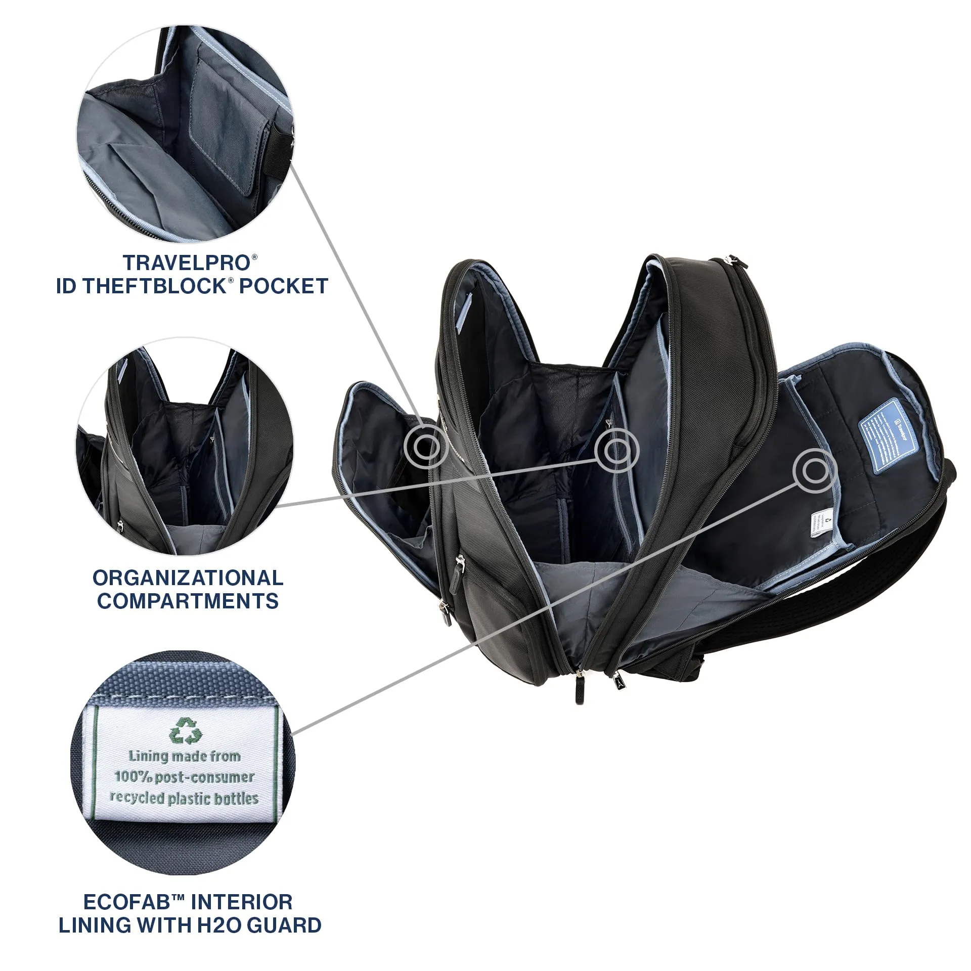 Travelpro Platinum Elite Laptop Travel Backpack, Fits up to 17.5 Inch Laptop Bags Travelpro