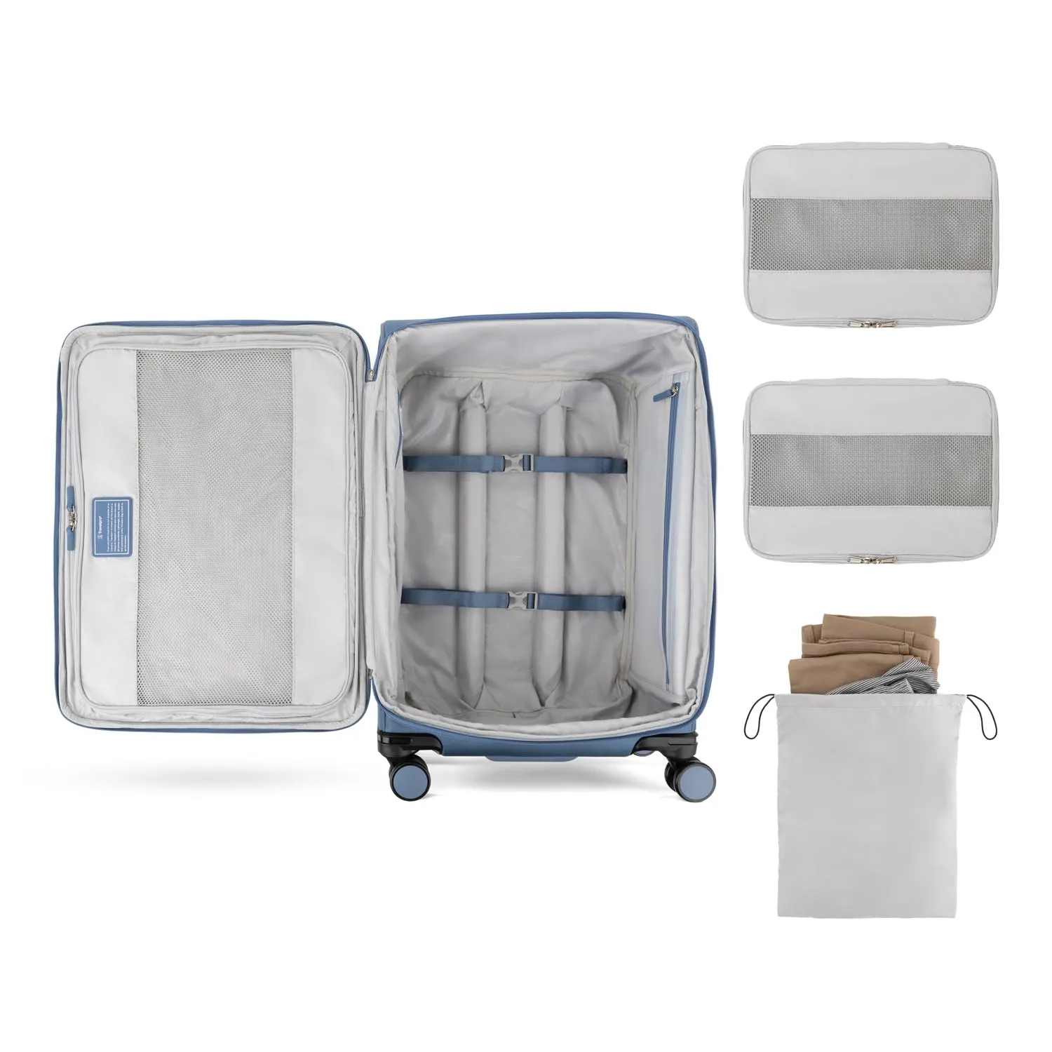 Travelpro Versapack   Lightweight Softside Expandable 25-Inch Medium Checked Spinner Suitcase Bags Travelpro