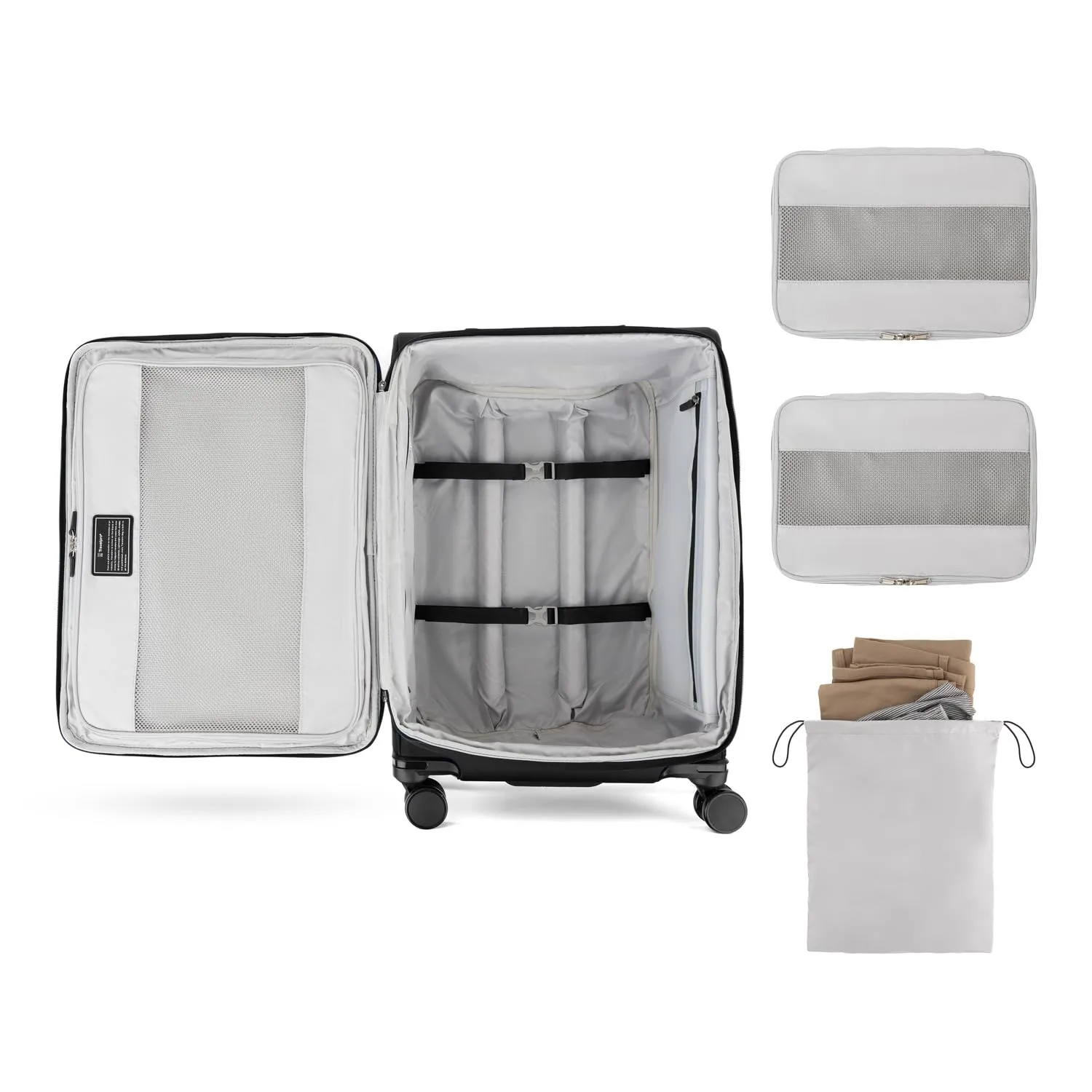 Travelpro Versapack   Lightweight Softside Expandable 25-Inch Medium Checked Spinner Suitcase Bags Travelpro