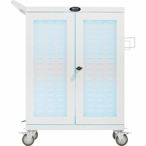 Tripp Lite Safe-IT UV Sanitizing Charging Cart 32-Port AC Antimicrobial for Chromebooks Laptops iPads
