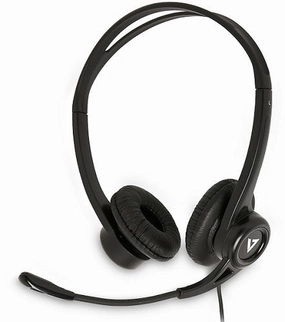 V7 Essentials USB Stereo Headset with Adjustable Microphone (10-Pack) (On Sale!) noise cancelling headphones, bluetooth earbuds