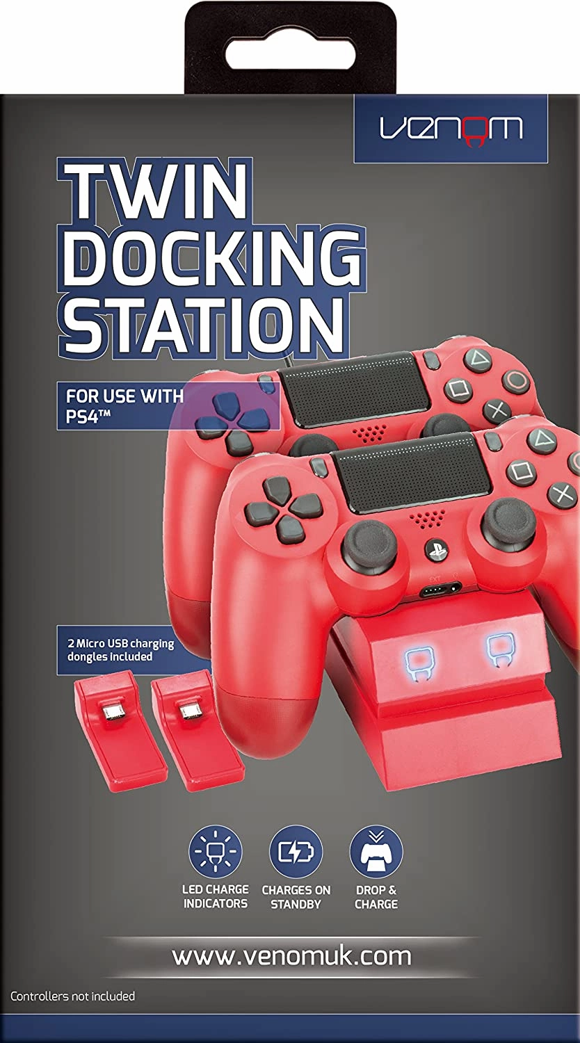 VENOM Twin Docking Station RED For PlayStation 4