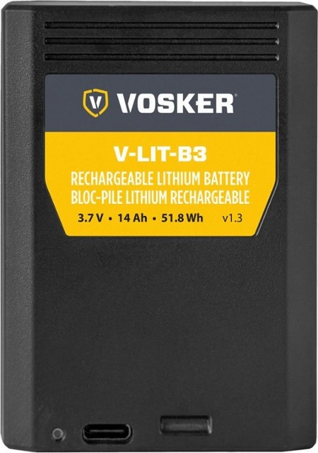 Vosker V-LIT-B3-Extra rechargeable lithium battery pack for Vosker V300 Mobile Security Cameras