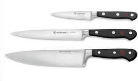 WSTHOF Classic 3-Piece Chef's Knife Set, Black - Knife