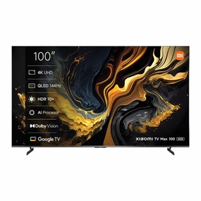 Xiaomi TV Max 100Inch, Smart & 4K, 3HDMI & 2USB, Black tv stand, curved tv