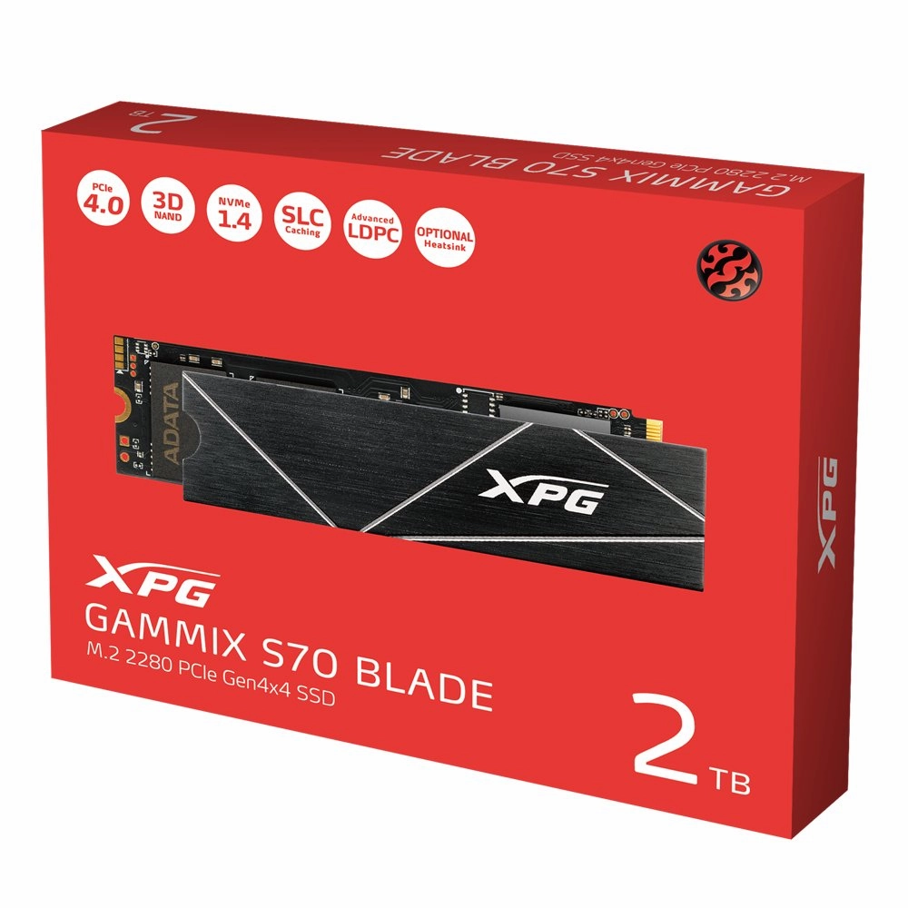 XPG GAMMIX S70 2TB M.2 2280 PCIe Gen4 x4 NVMe 1.4 7400/6800/s Internal SSD (AGAMMIXS70-2T-C)