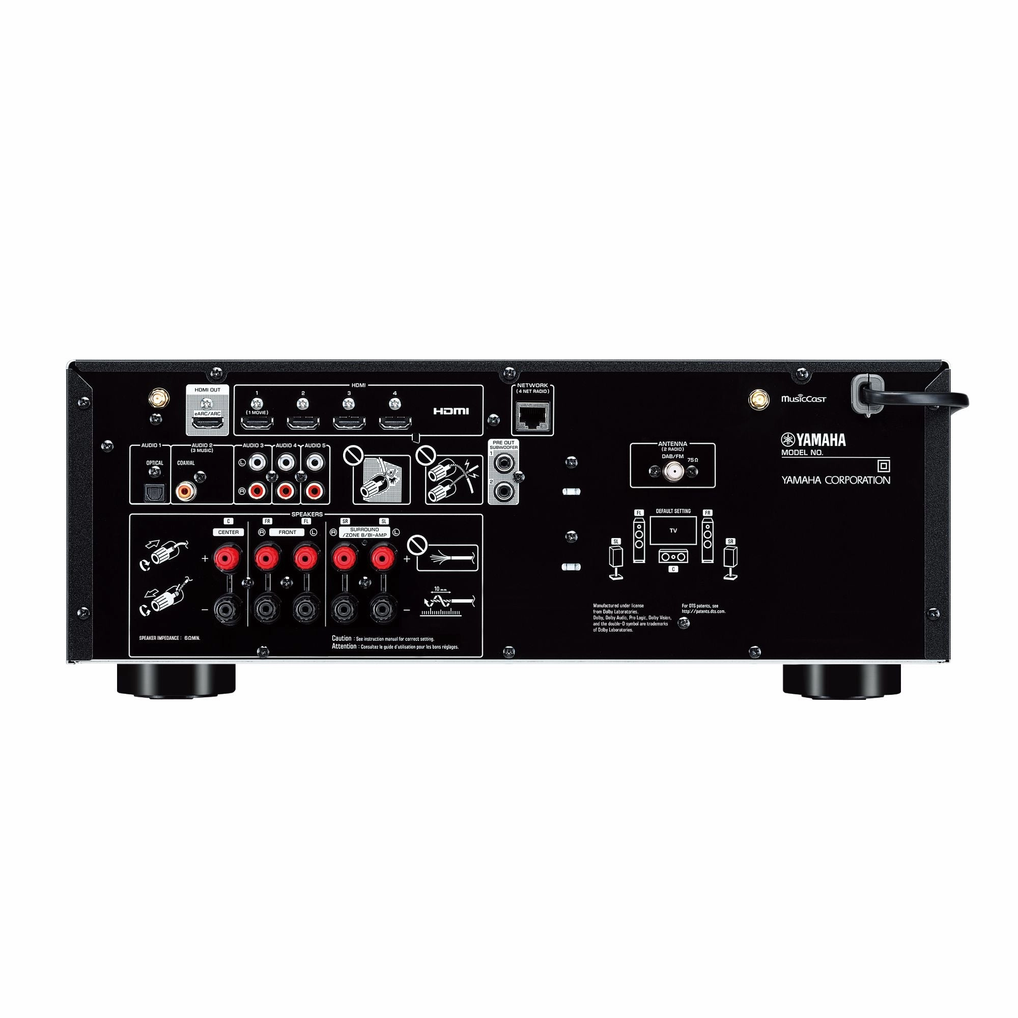 Yamaha RX-V4A Black 5.1 Channel AV Receiver