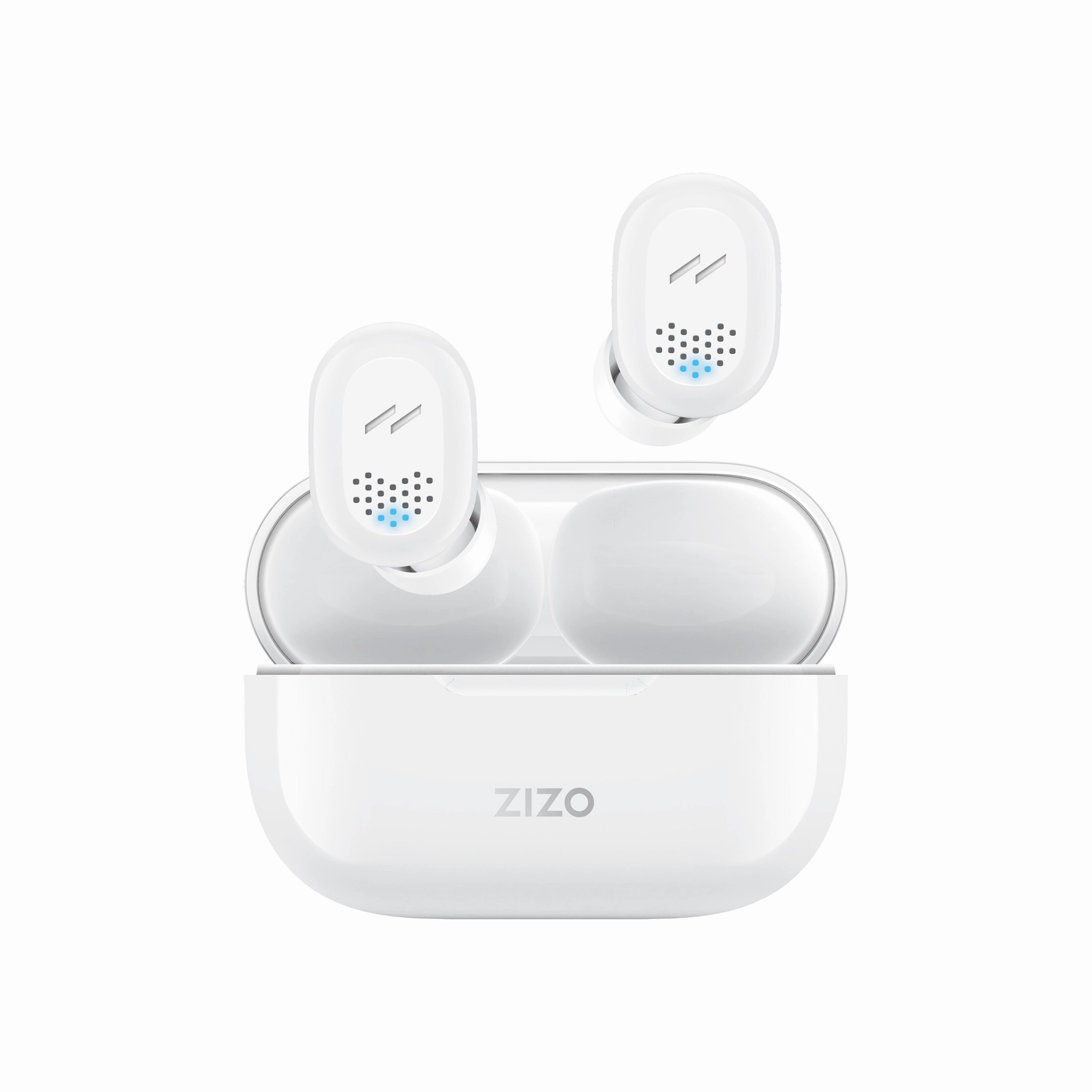 ZIZO PULSE Z2 True Wireless Earbuds with Charging Case - White bass headphones, foldable headphones