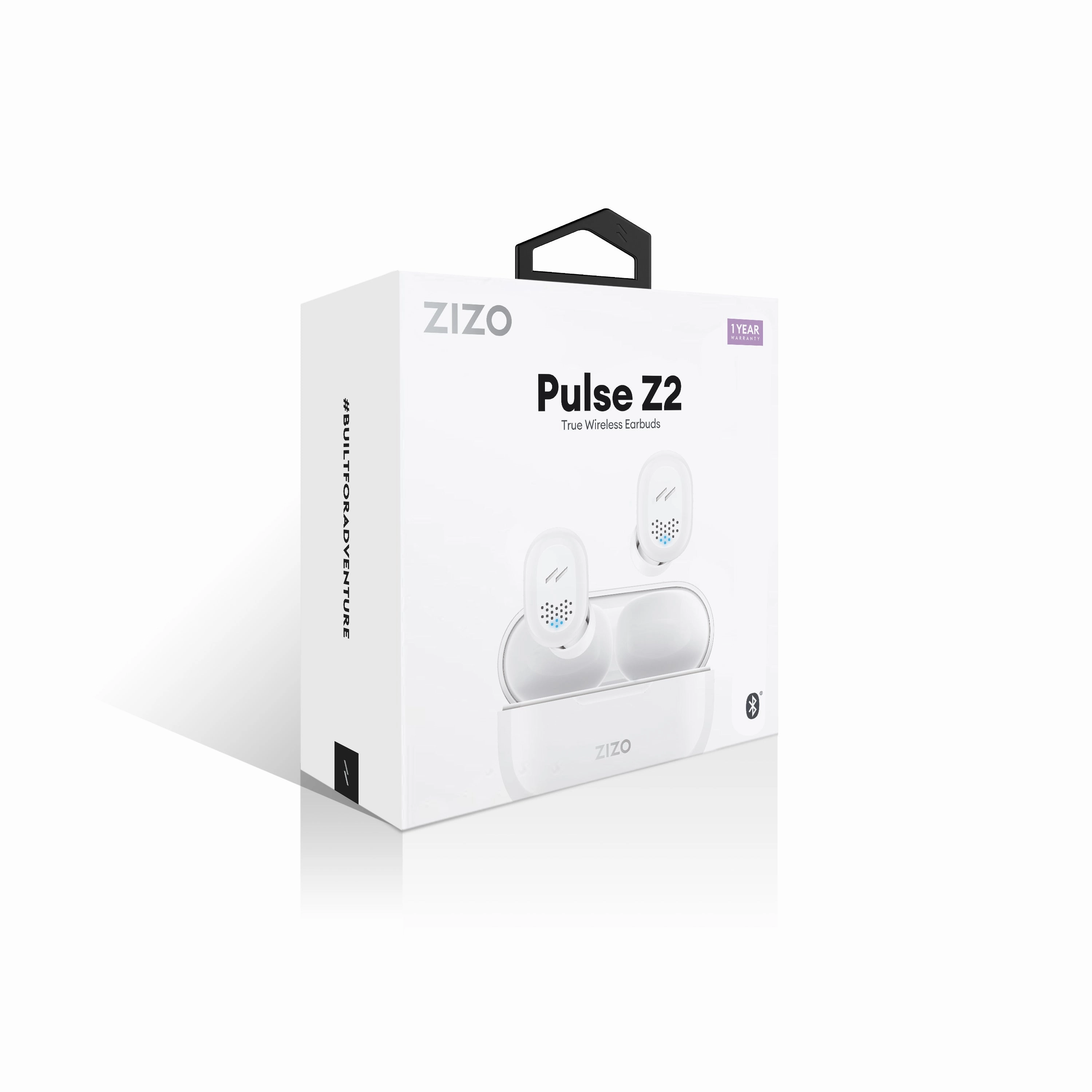 ZIZO PULSE Z2 True Wireless Earbuds with Charging Case - White