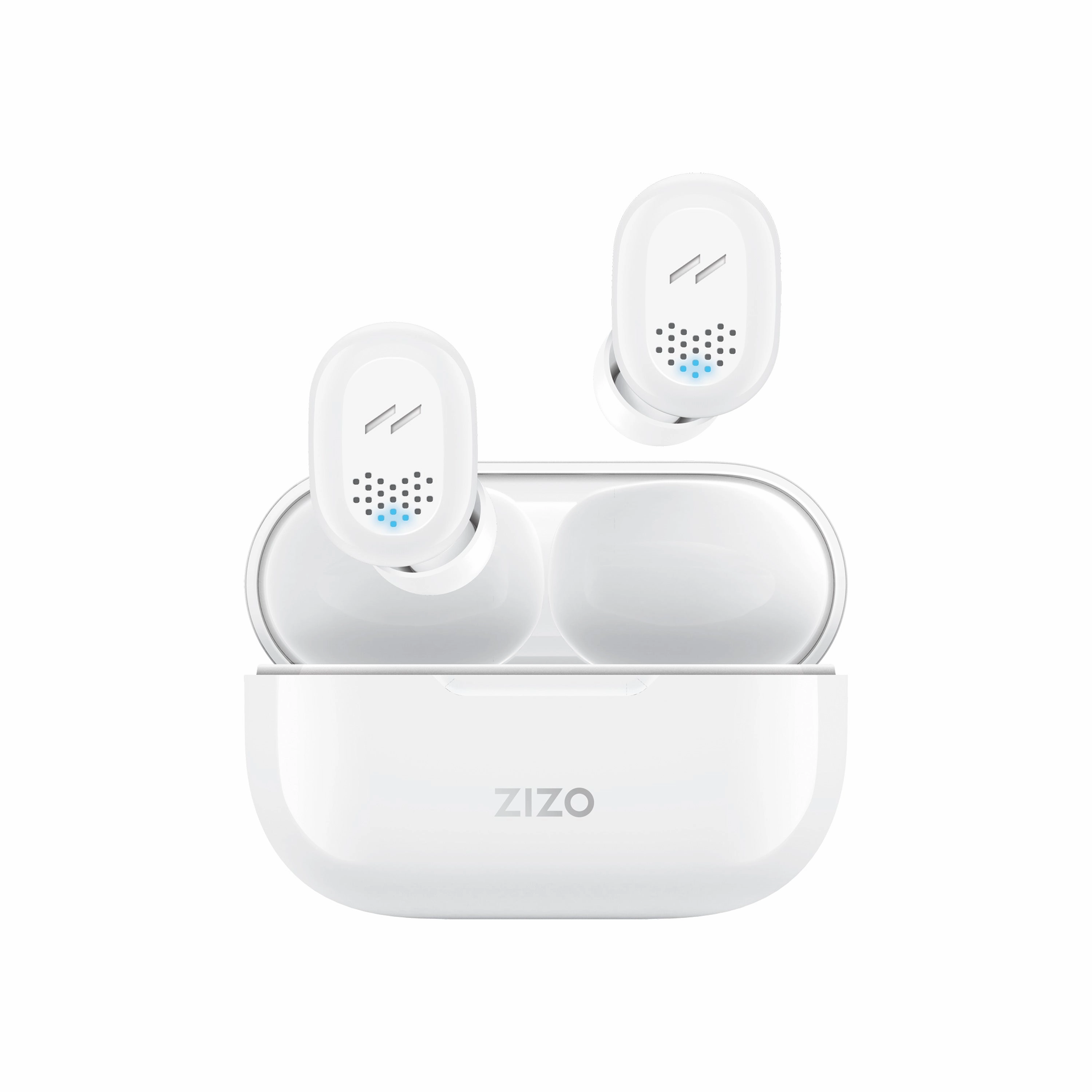ZIZO PULSE Z2 True Wireless Earbuds with Charging Case - White true wireless earbuds, over ear earbuds