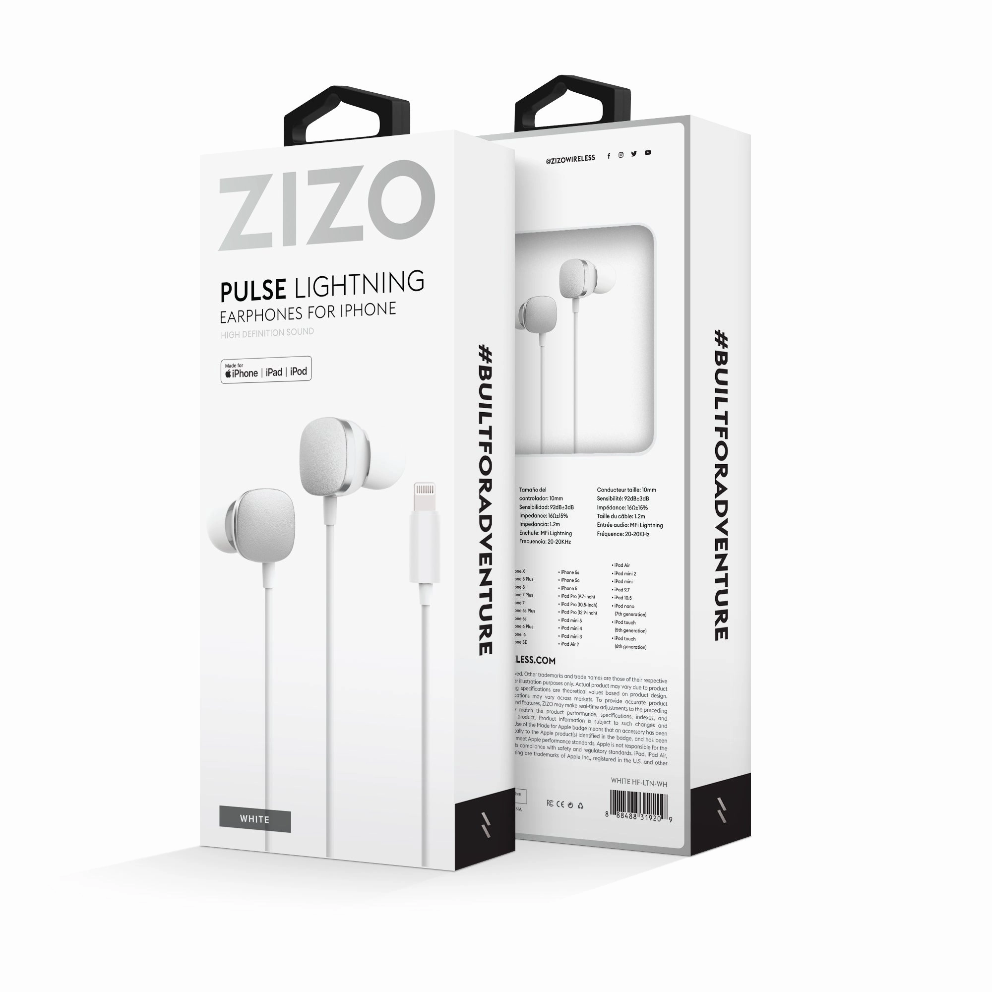 ZIZO Wired Lightning Headphones MFI true wireless earbuds, over ear earbuds