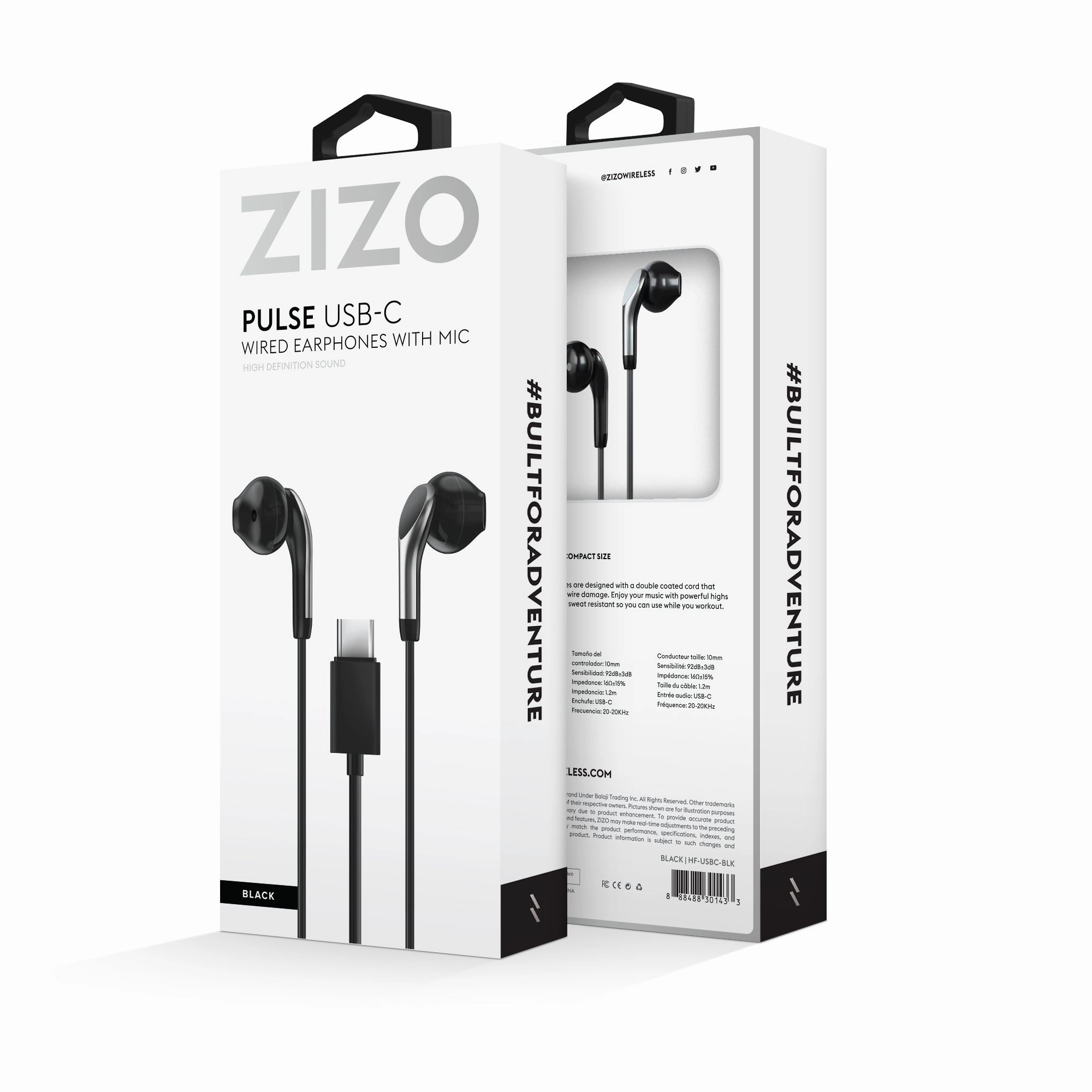 ZIZO Wired USB-C Headphones headphones with mic, headphones for tv