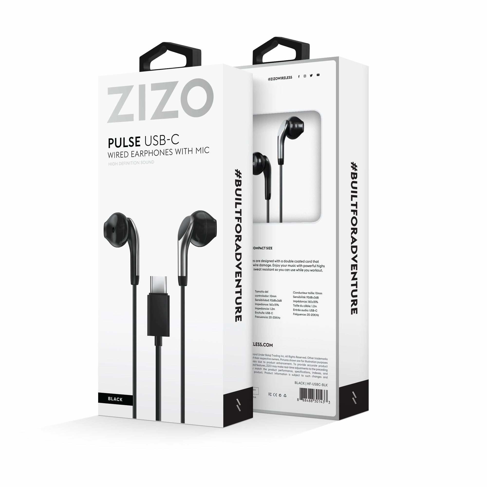 ZIZO Wired USB-C Headphones true wireless earbuds, over ear earbuds