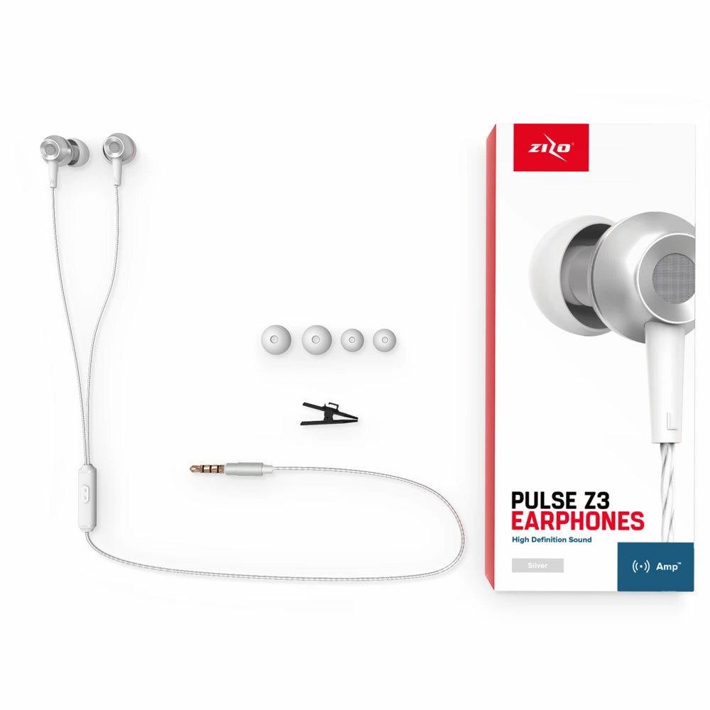 ZizoAmp Pulse Z3 In Ear Headphones with Dynamic Amp Sound Earphones Earbuds
